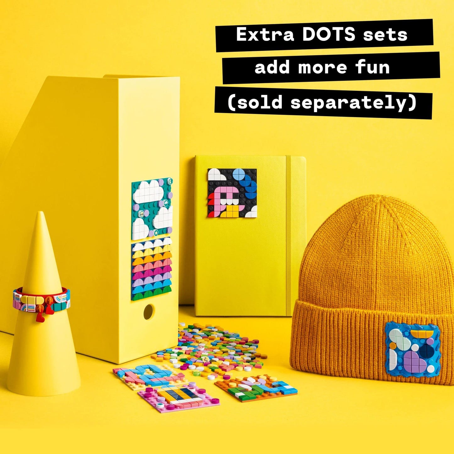 LEGO DOTS Adhesive Patches Mega Pack 41957 5in1 Set, DIY Stickers Kids' Mosaic Crafts Kit, Personalized Decoration for Notebooks, Phone Cases or Room D?cor