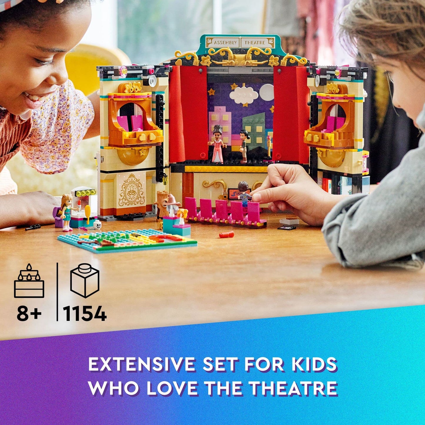 LEGO Friends Andrea’s Theater School 41714 Building Toy Set for Kids, Girls, and Boys Ages 8+ (1,154 Pieces)